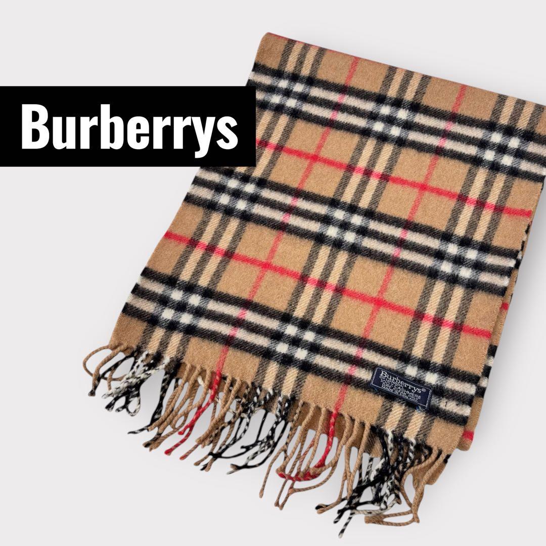 美品 Burberry バーバリー マフラー カシミヤ 英国製 ノバチェック