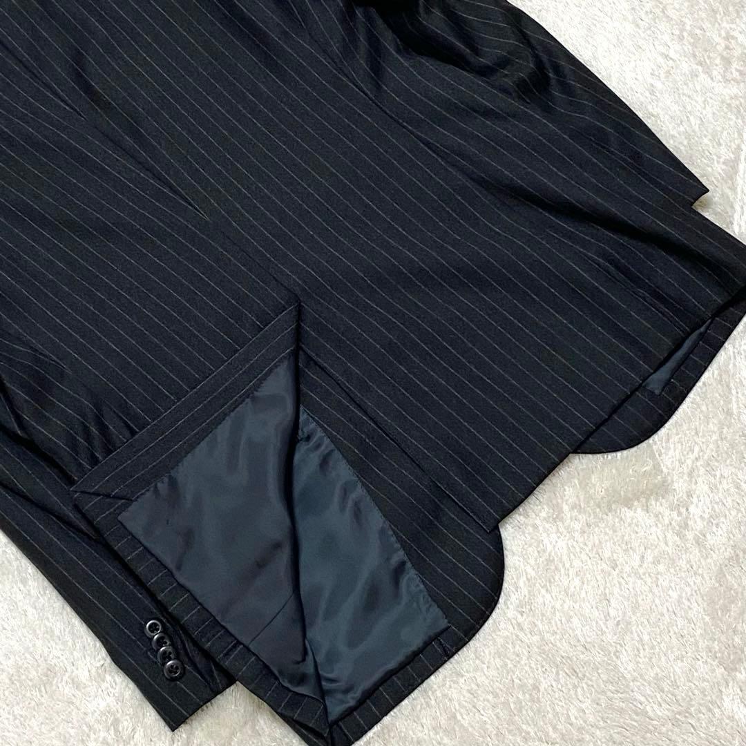 【美品】Loro Pianaスーツ セットアップ 黒 ストライプ A5