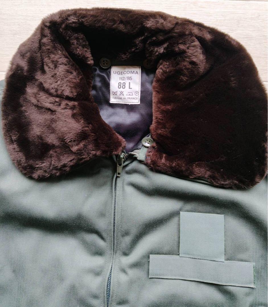 90s　フランス空軍　実物　未使用　フライトジャケット　88L　襟ボア付き