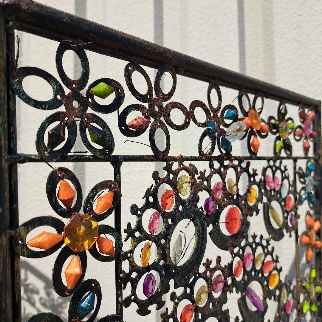 ♡アイアン　ビーズフラワー３連パーティション♡