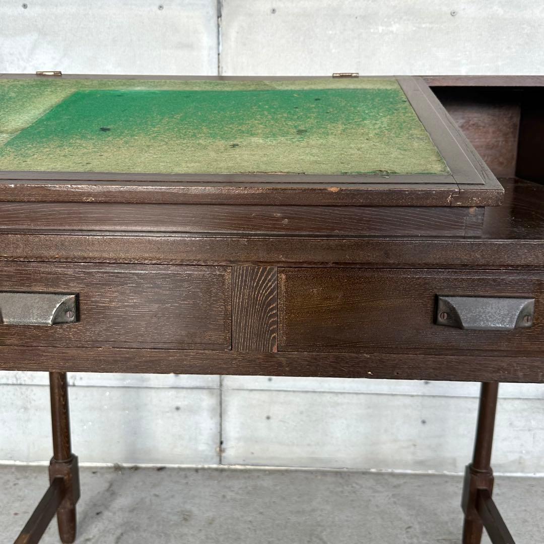 ✦昭和レトロ✦ アンティーク 製図机 ドラフティングデスク 木製 ライティング
