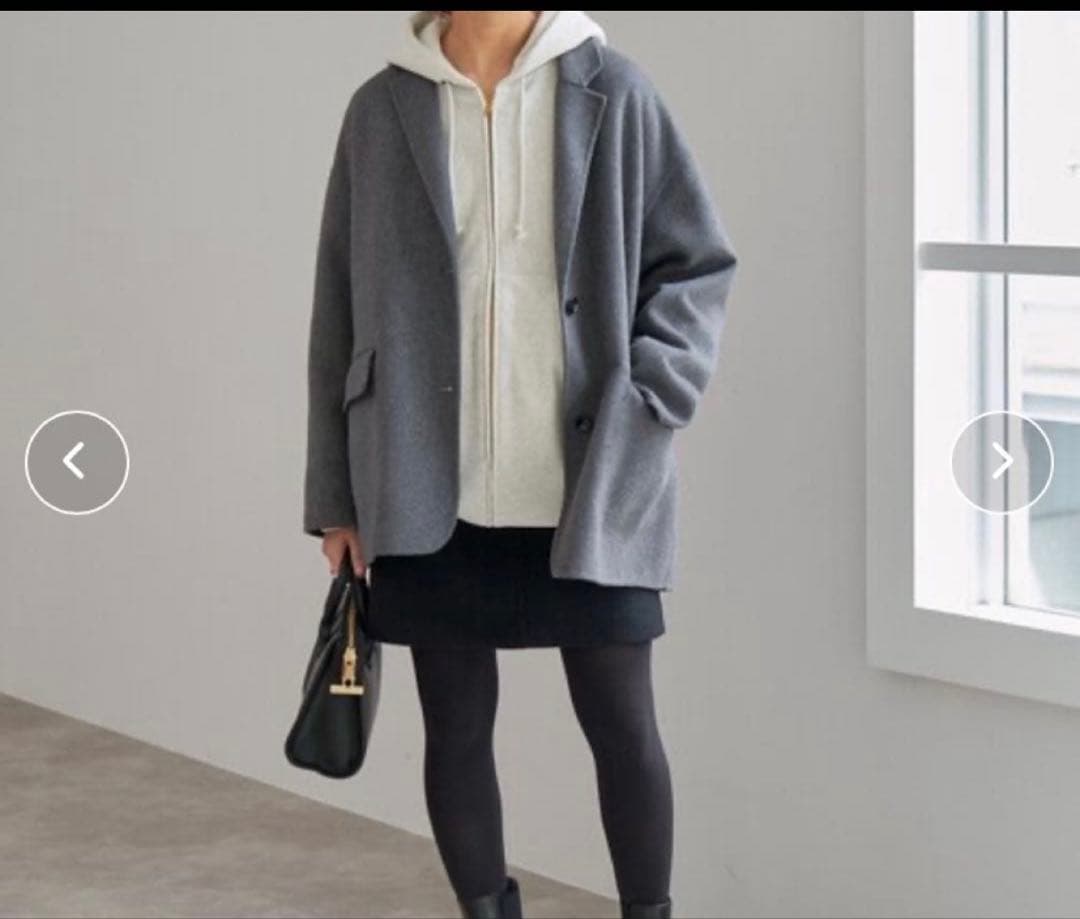 Spick and span ウールミックスリバージャケット グレー　38