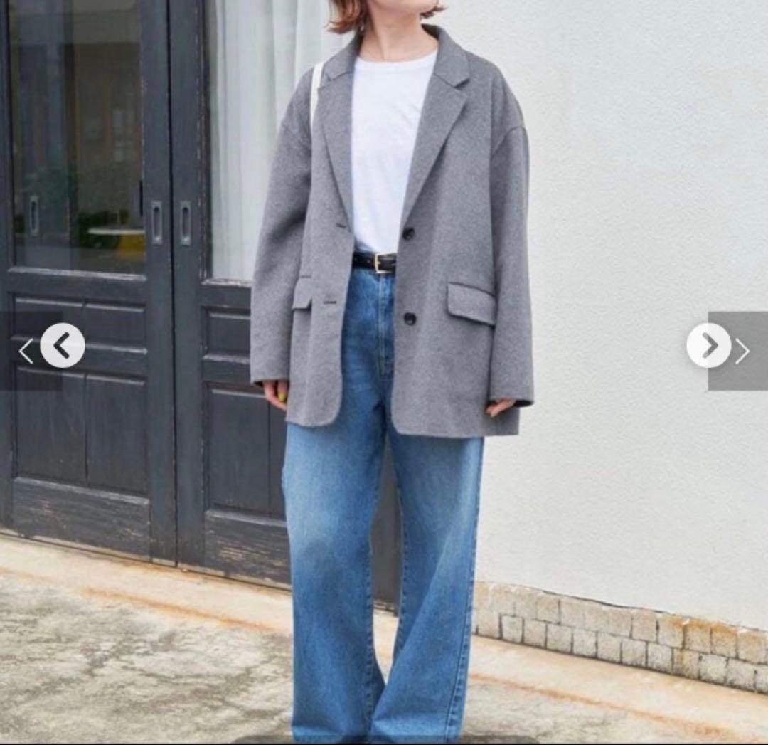 Spick and span ウールミックスリバージャケット グレー　38