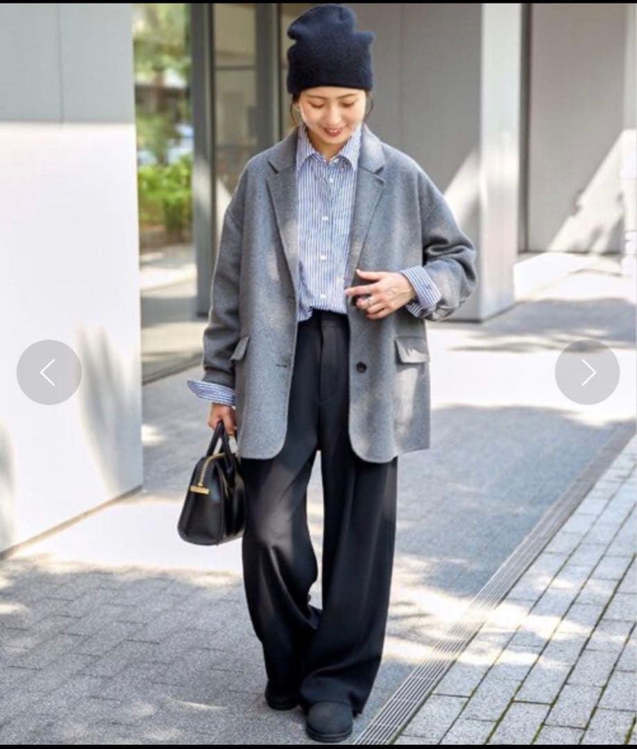 Spick and span ウールミックスリバージャケット グレー　38