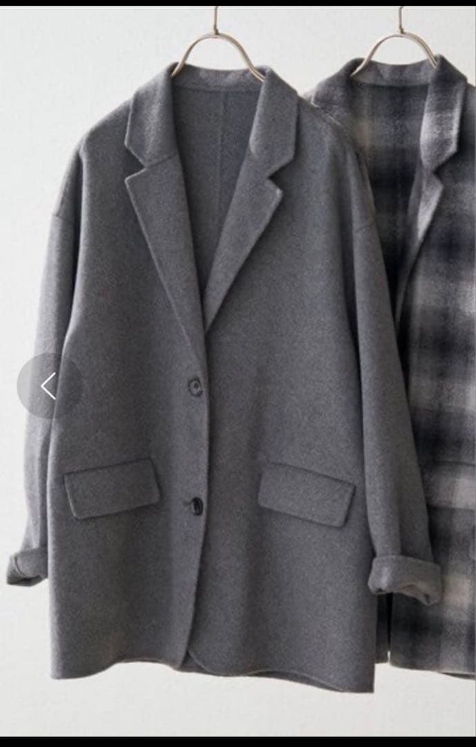 Spick and span ウールミックスリバージャケット グレー　38