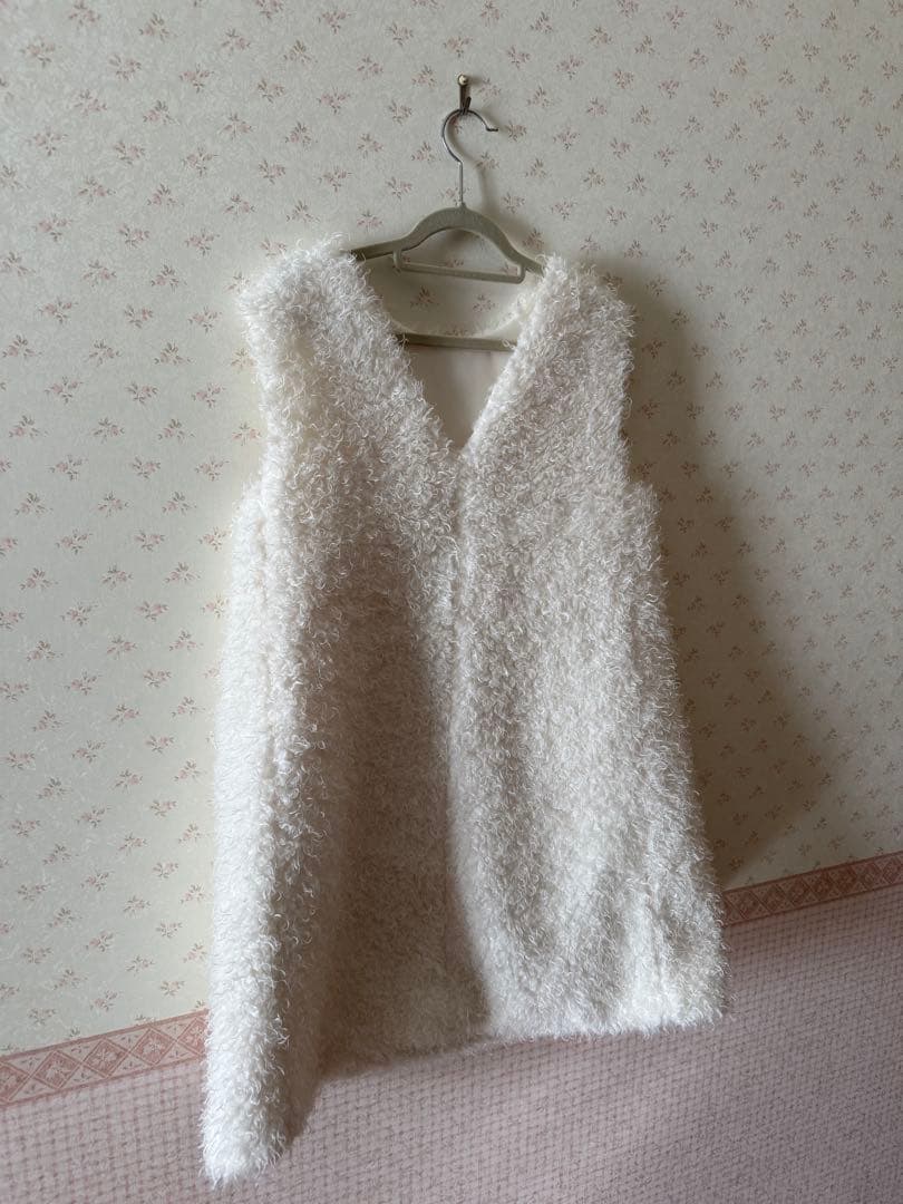 トップス fur vest one-piece