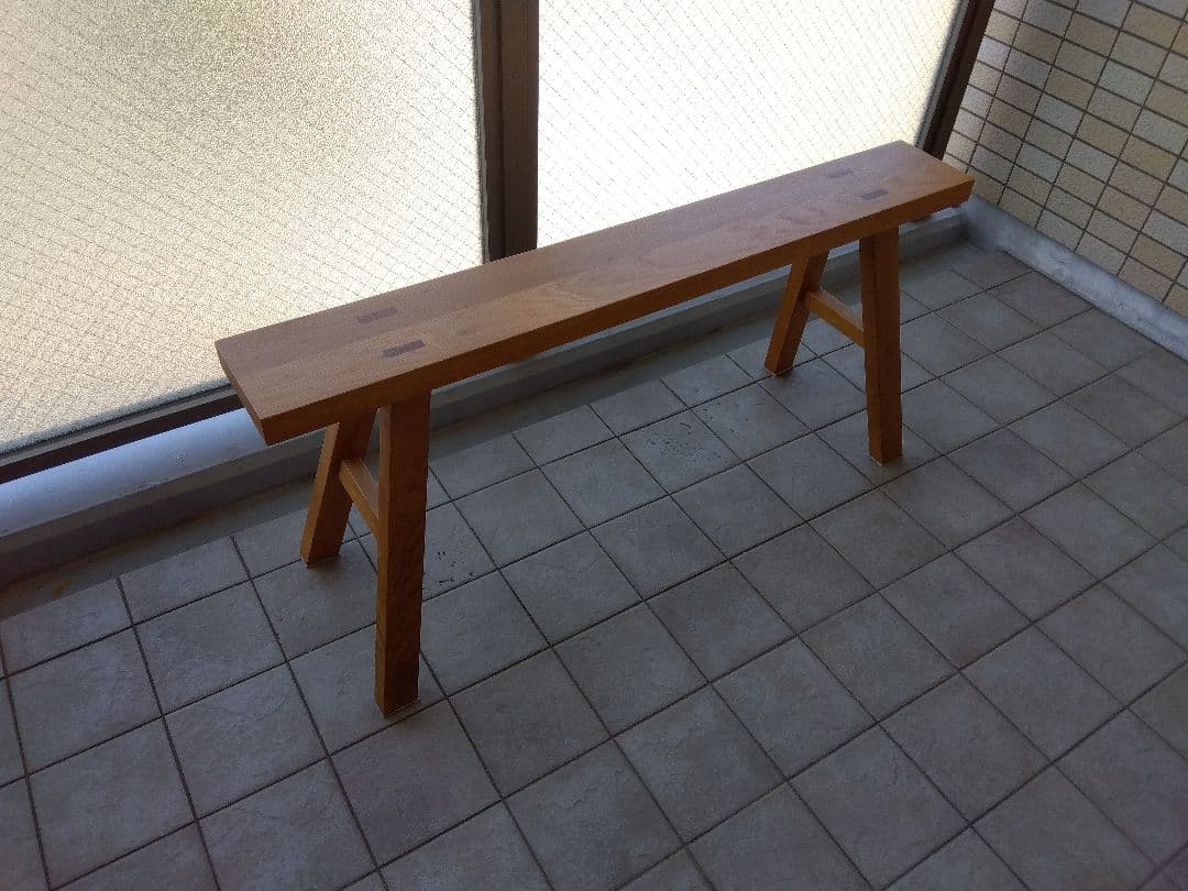 無印良品　長椅子　スツール　長さ100cm　オーク材