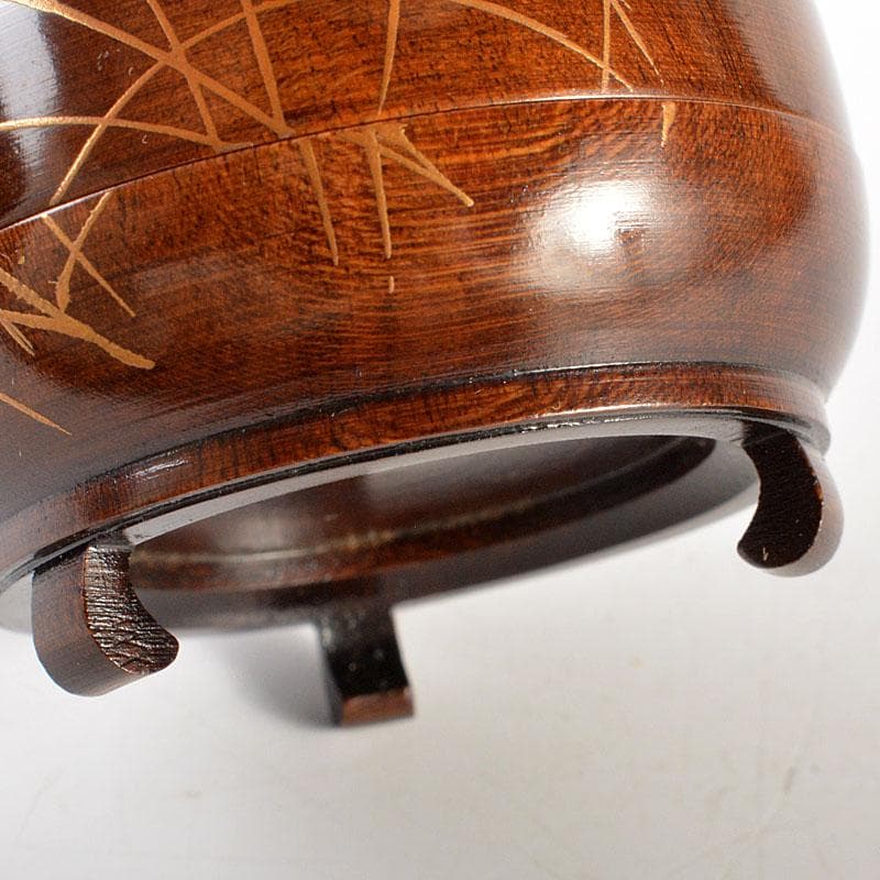 ゆきぴー　茶道具　中谷博峰作螺鈿装飾　鈴虫蒔絵ミッ脚香合共箱　V　6776