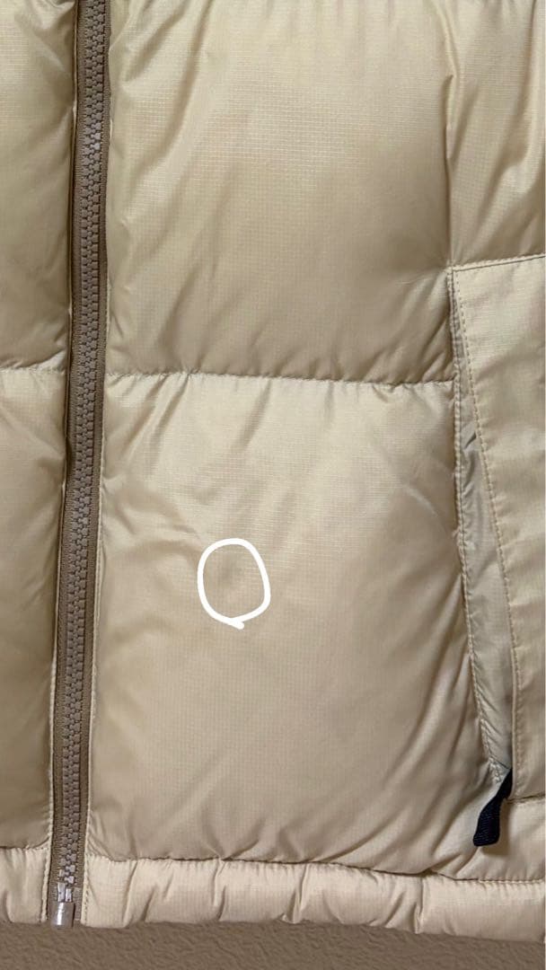THE NORTH FACE ダウンベスト Lサイズ ベージュ/ブラウン