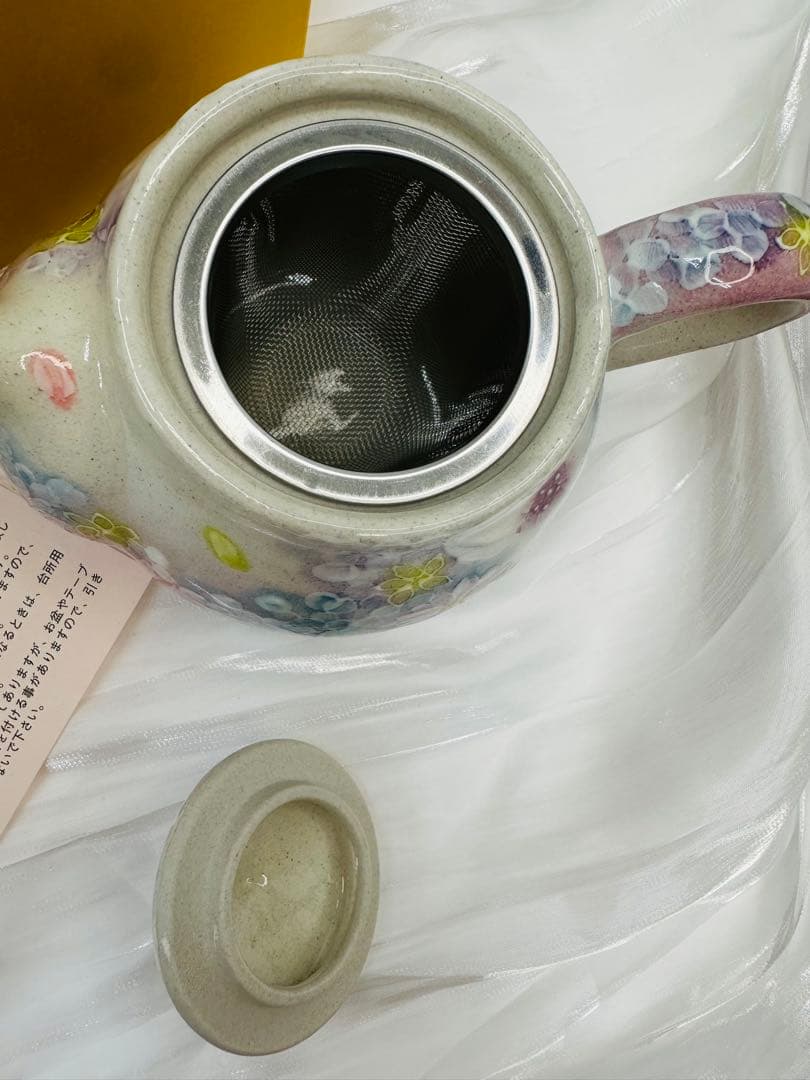 【新品未使用】工房ゆずりは　色彩花プチポット】瀬戸焼 和食器 贈り物