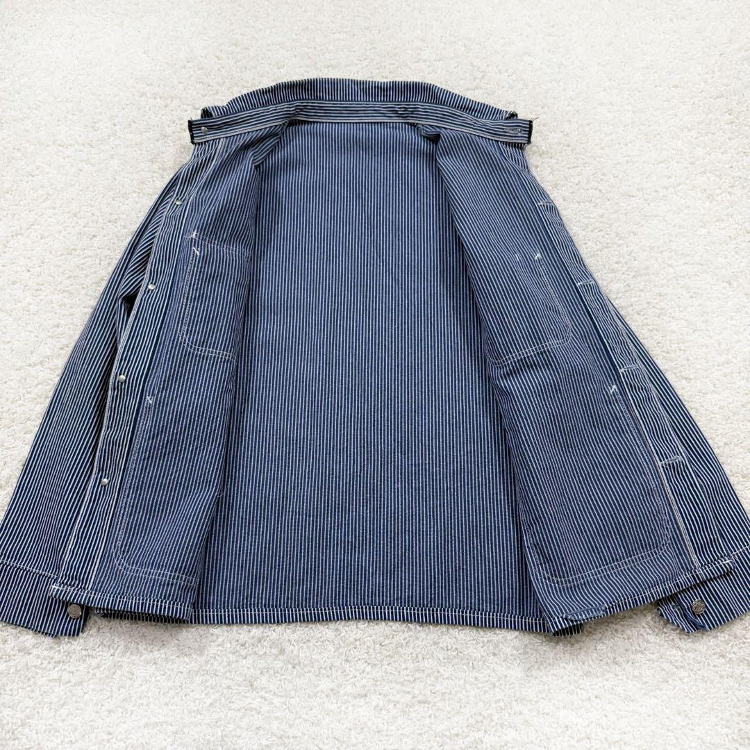 POINTER デニム カバーオール 90s USA製 ヒッコリーストライプ M