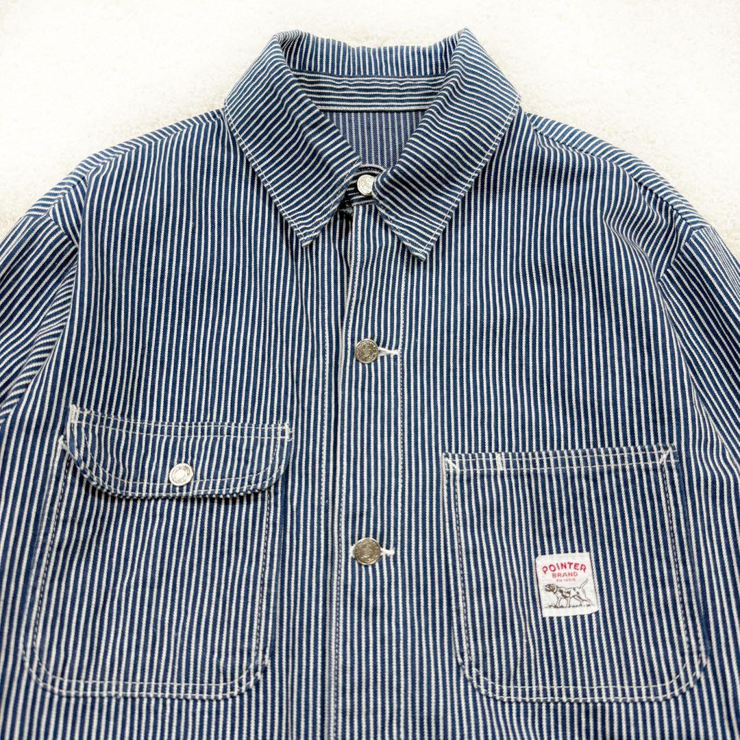 POINTER デニム カバーオール 90s USA製 ヒッコリーストライプ M