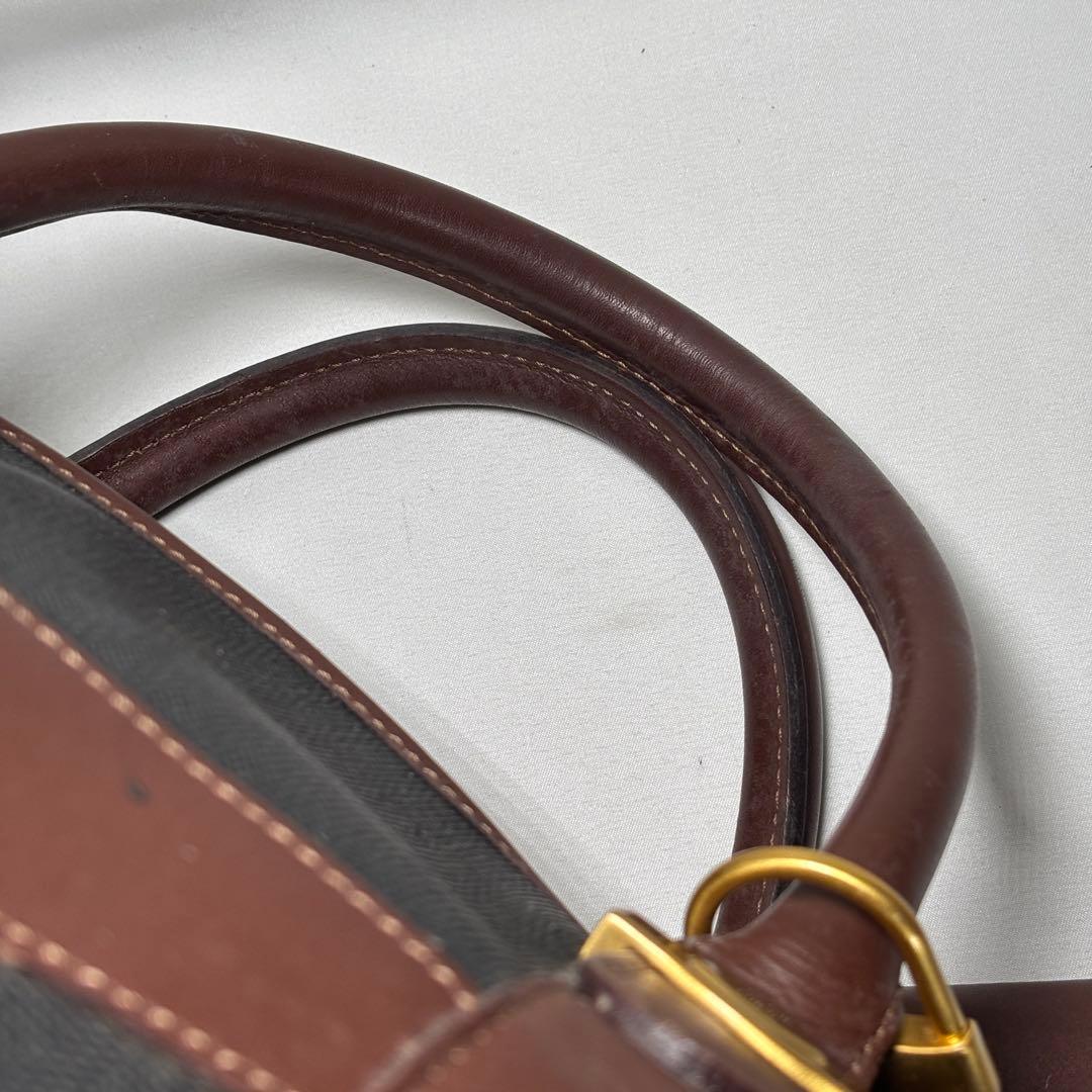 ダンヒル dunhill ボストンバッグ 旅行カバン 南京錠 大容量 ブラウン