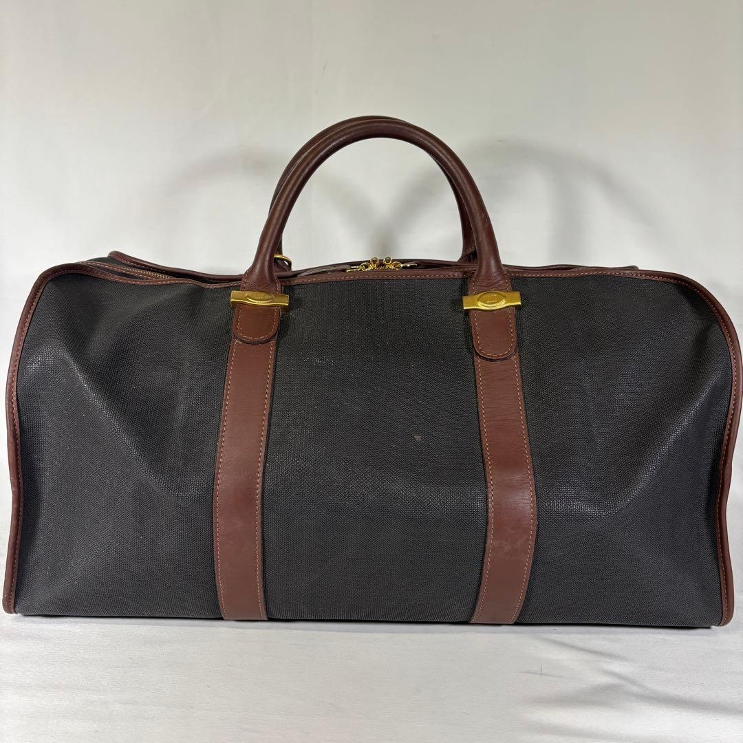 ダンヒル dunhill ボストンバッグ 旅行カバン 南京錠 大容量 ブラウン