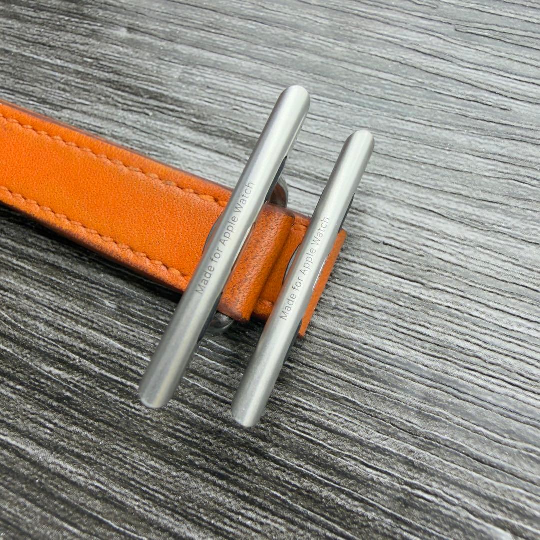 3025 Apple Watch エルメス　オレンジ　ドゥブルトゥール　二重
