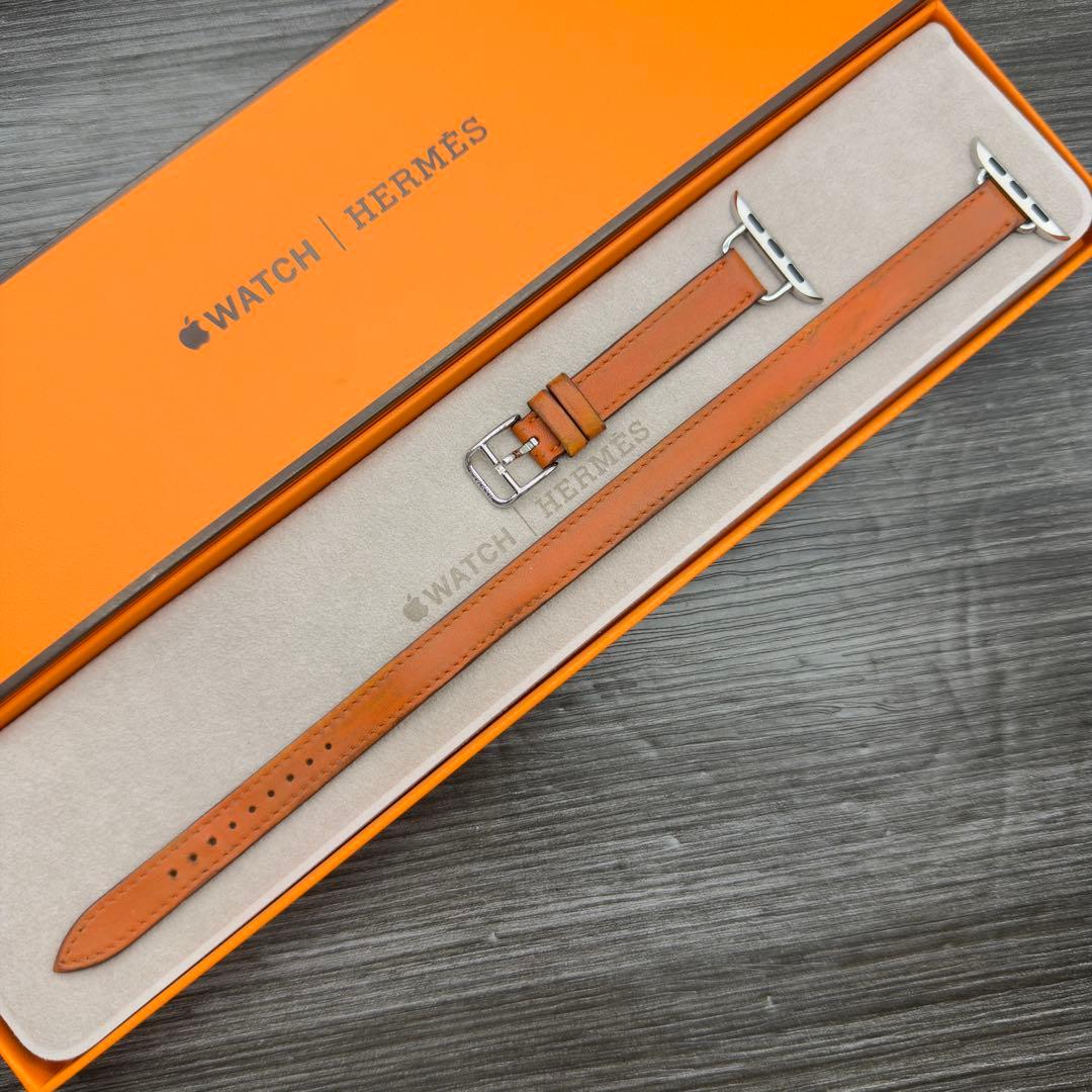 3025 Apple Watch エルメス　オレンジ　ドゥブルトゥール　二重