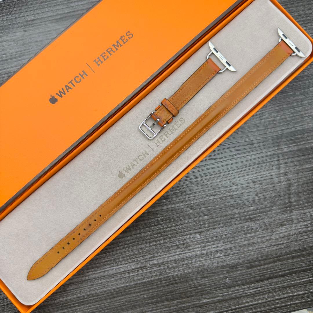 3025 Apple Watch エルメス　オレンジ　ドゥブルトゥール　二重