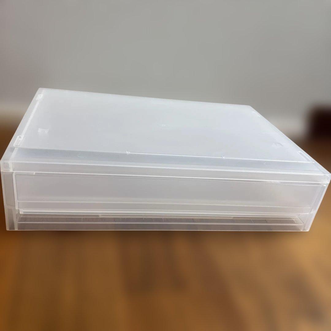 ポリプロピレンケース引き出し式・横ワイド・薄型 幅３７×奥行２６×高さ９ｃｍ