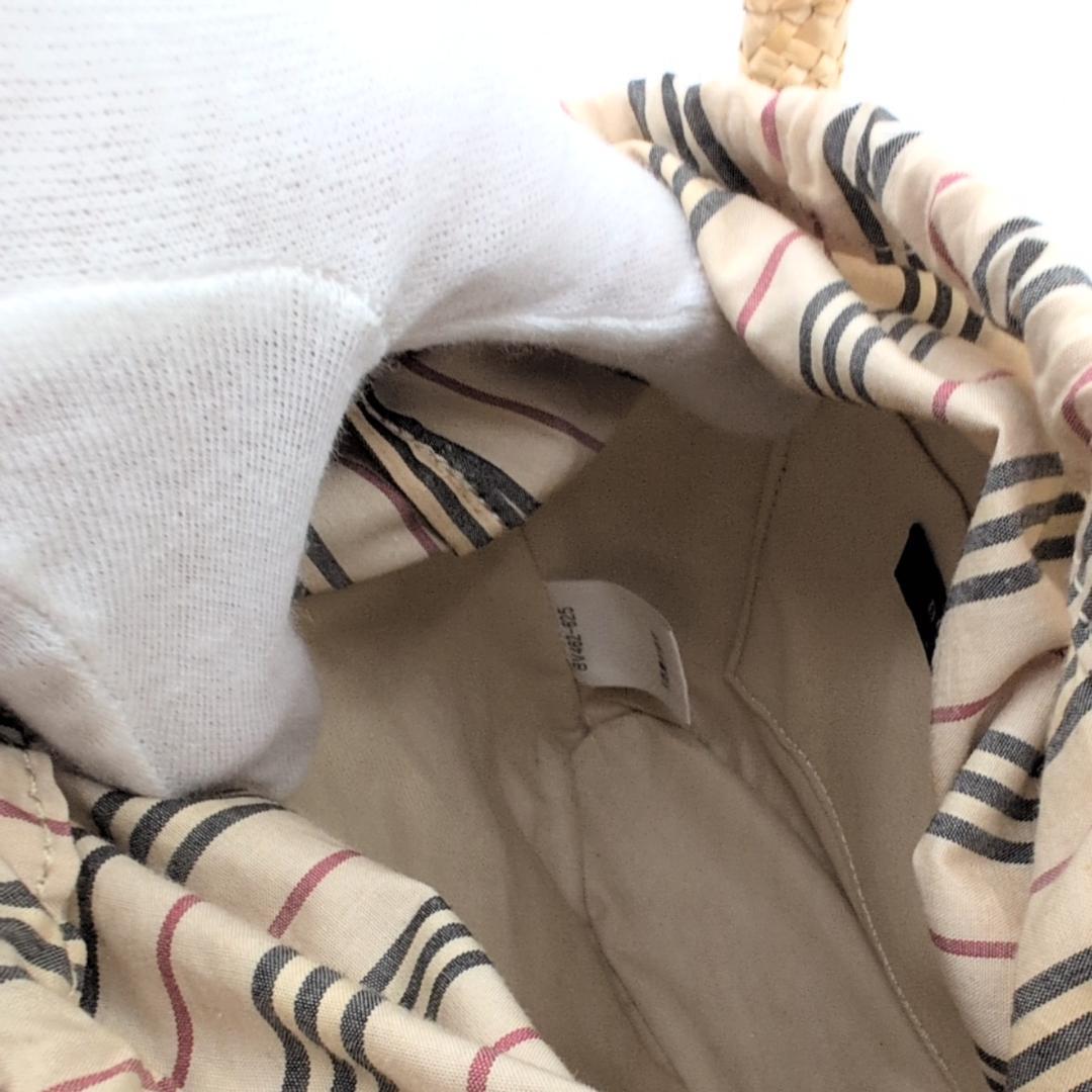 良品✨　バーバリー ハンドバッグ かごバッグ ノヴァチェック ストロー ベージュ