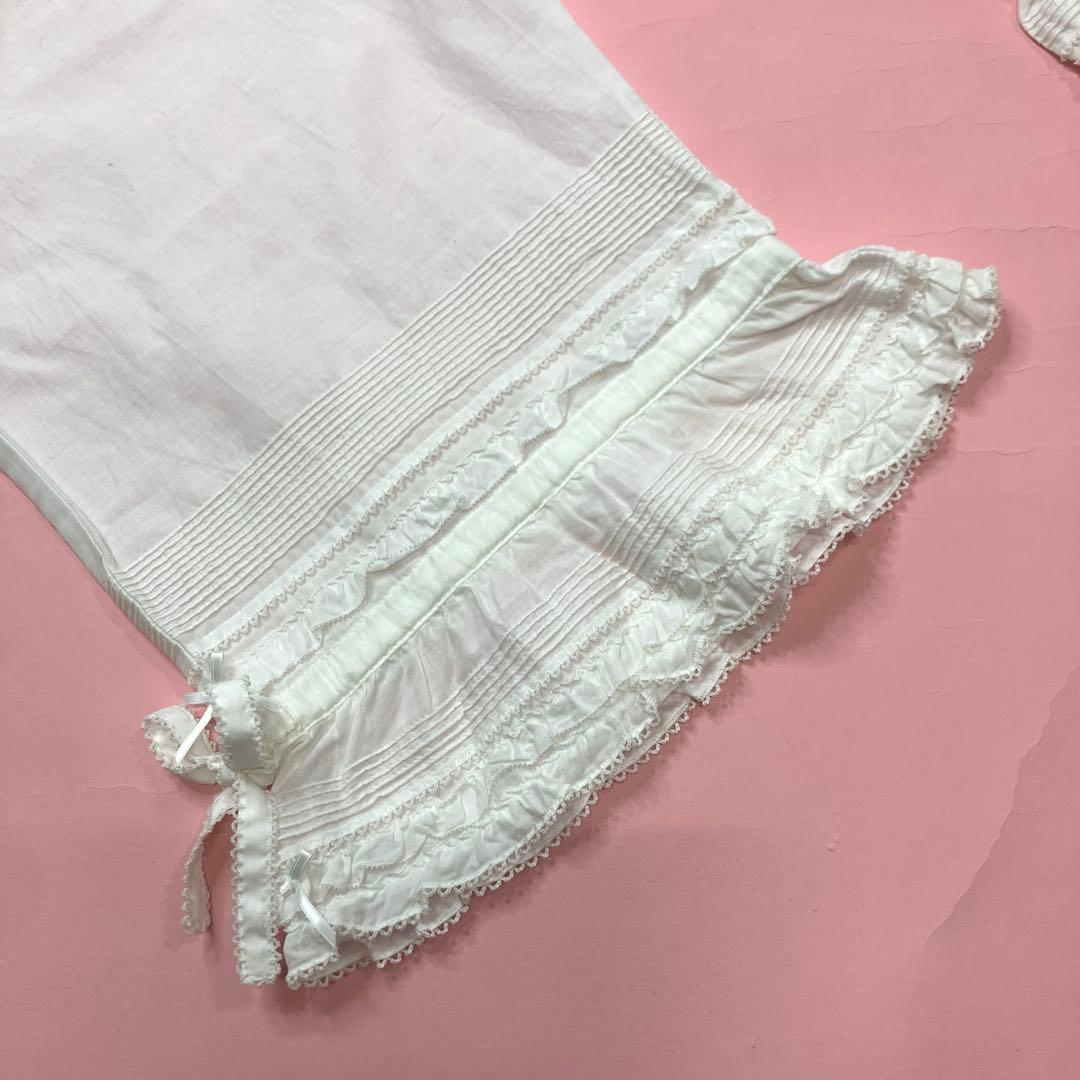 【未使用】ピンクハウス 白 ピコフリル ピンタック ドロワーズ/2021年