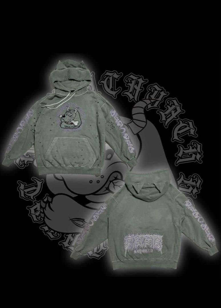 GALFY KRYCLOTHING ネコ耳フード付きパーカー