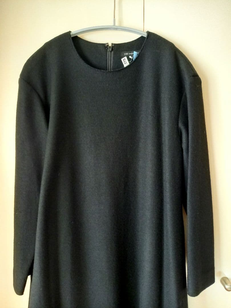 23区　高橋リタさんコラボ　ファインウールジャージー　イレヘムワンピース　黒