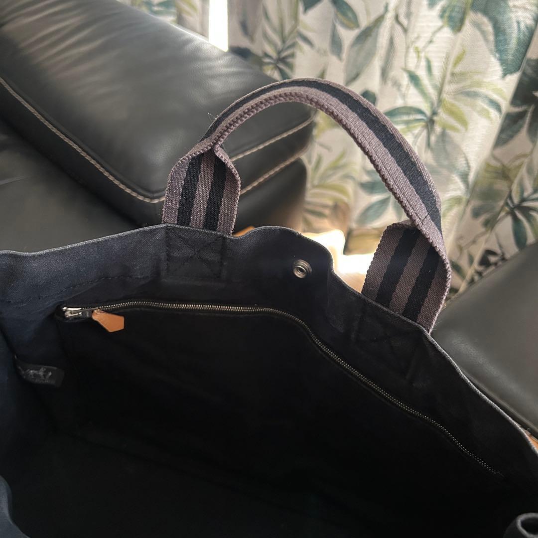 エルメス フールトゥ MMサイズ ブラックキャンバストートバッグ