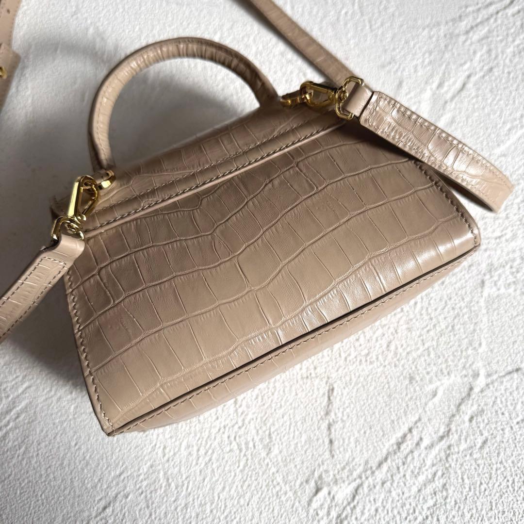 DEMELLIER ナノ モントリオール クロコ 2way ショルダーバッグ