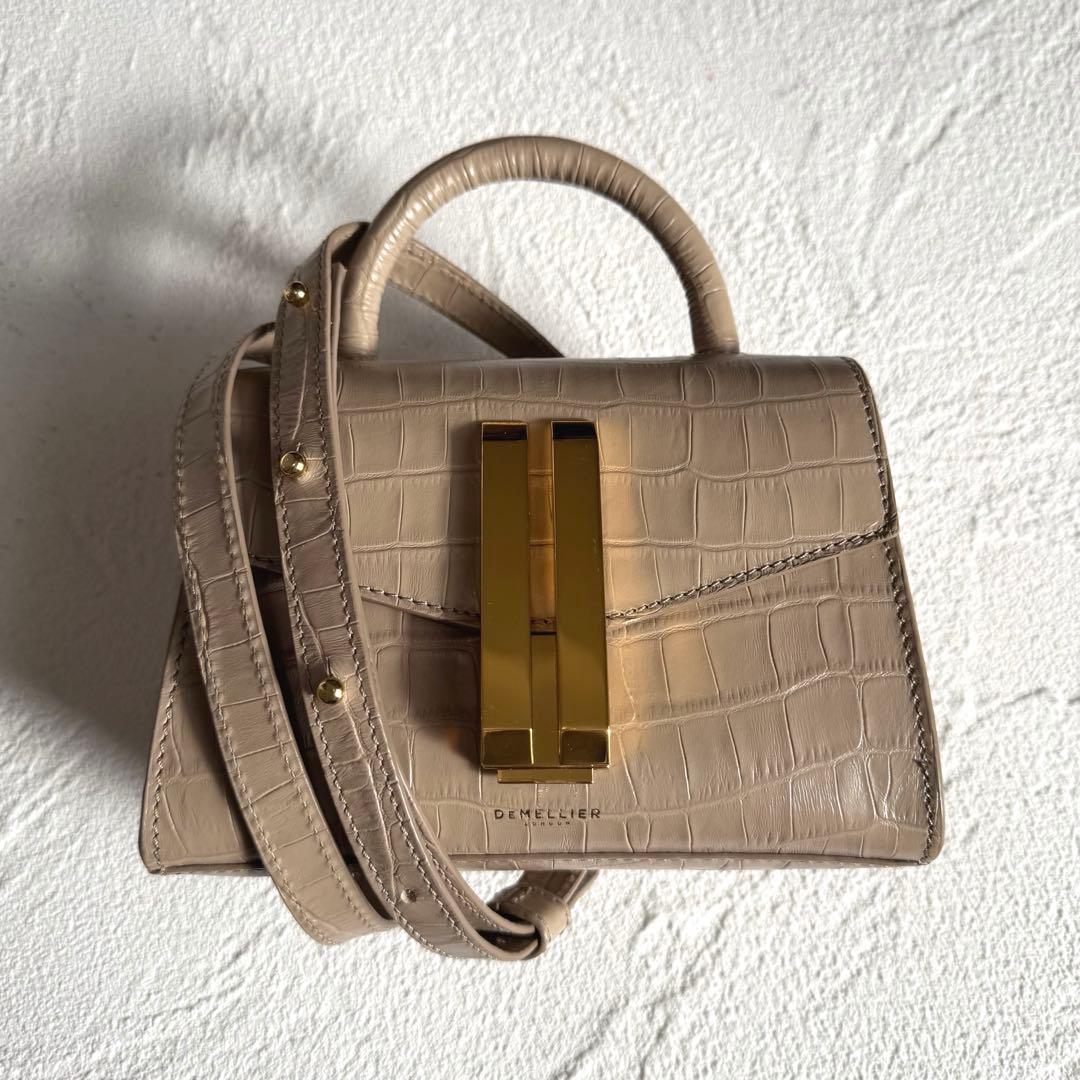 DEMELLIER ナノ モントリオール クロコ 2way ショルダーバッグ