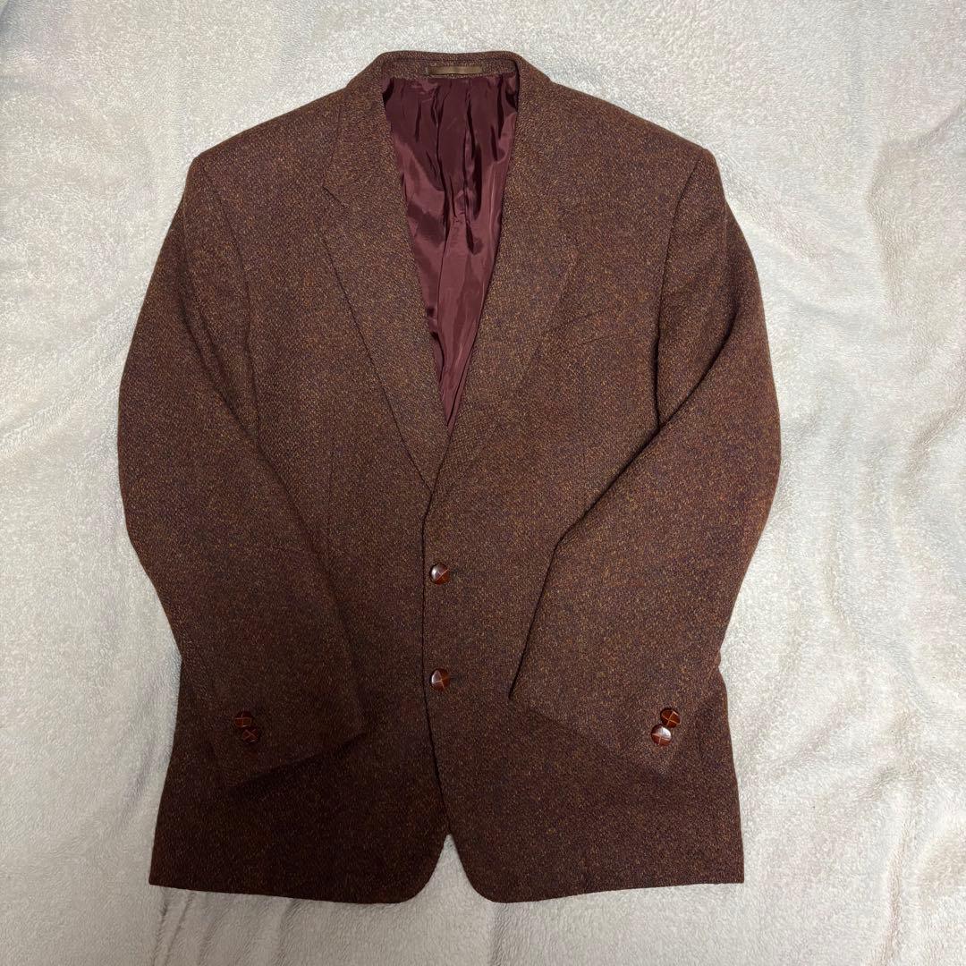 美品 Harris Tweed ドイツ 老舗 テーラードジャケット 75周年記念