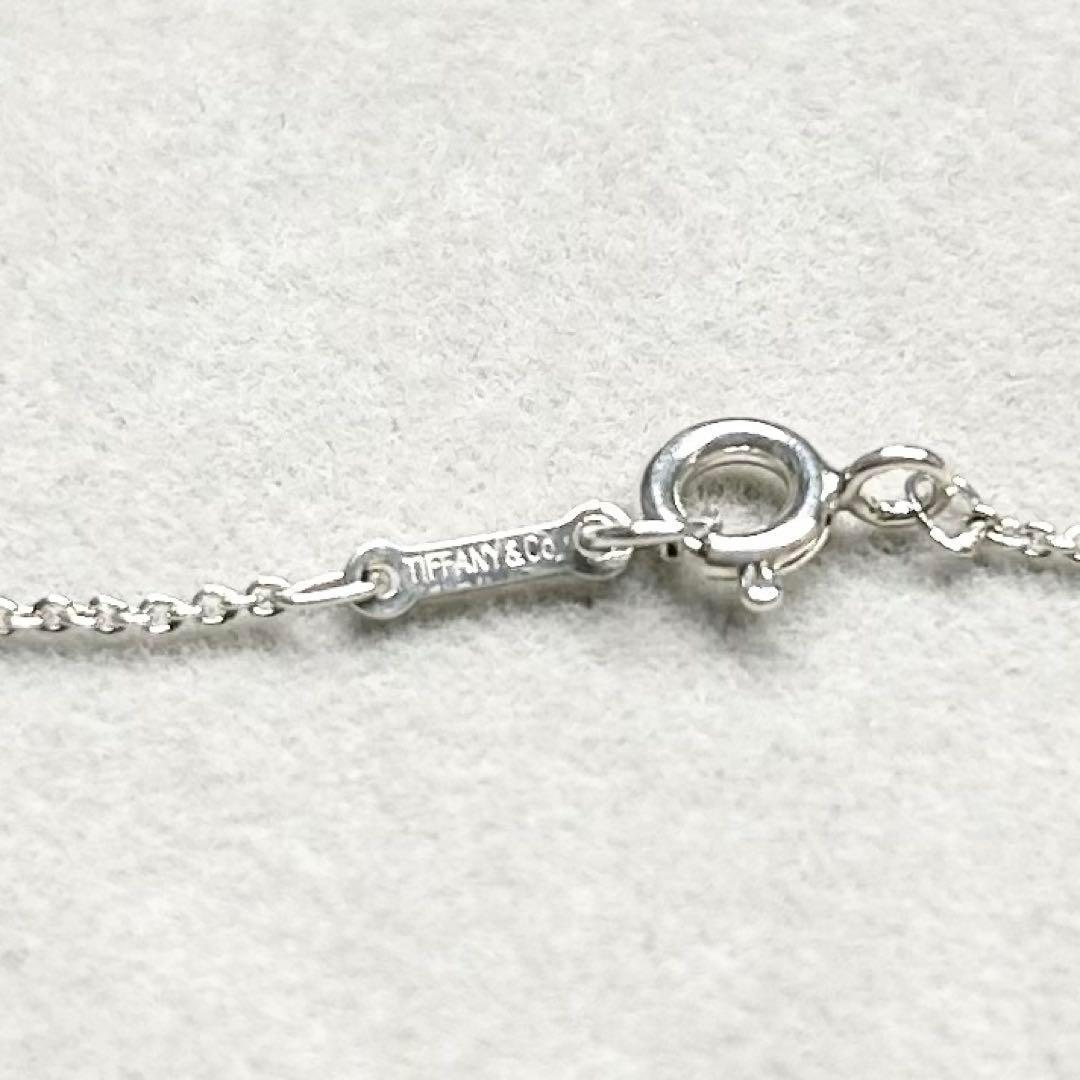 美品 Tiffany ハート リボン コンビ ネックレス チェーン ビンテージ