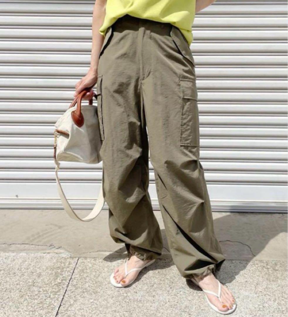 FRAMeWORK ナイロンカーゴパンツ　カーキ　サイズ40