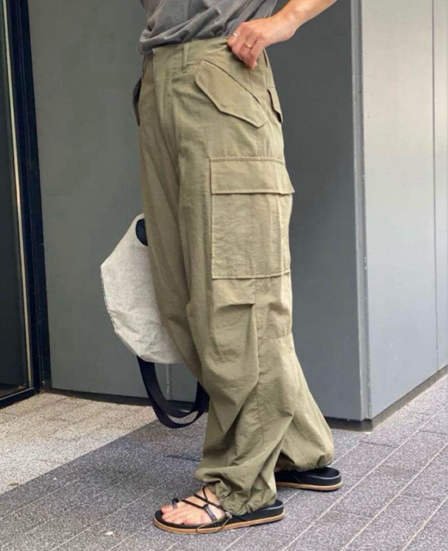 FRAMeWORK ナイロンカーゴパンツ　カーキ　サイズ40