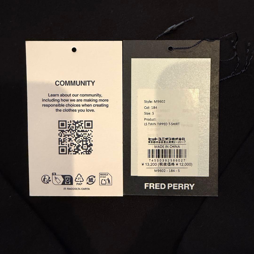 【FREDPERRY】ツインティップド ロングスリーブTシャツ S
