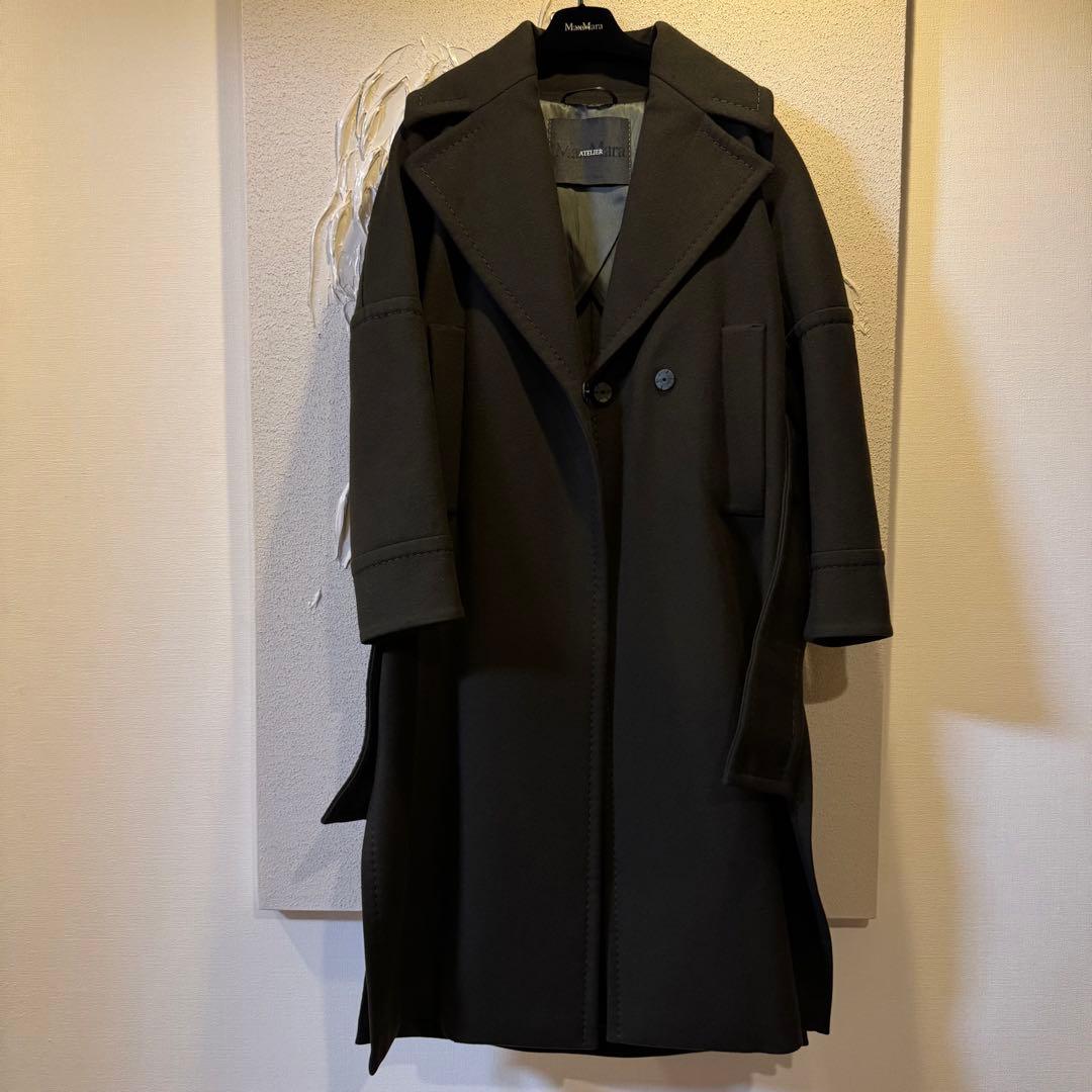 Max Mara マックスマーラ　アトリエ　Atelier ロングコート　カーキ