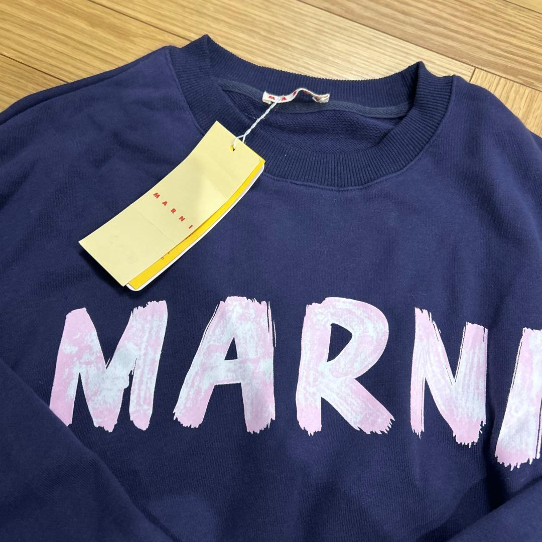 タグ付き　MARNI ネイビー ロゴスウェット
