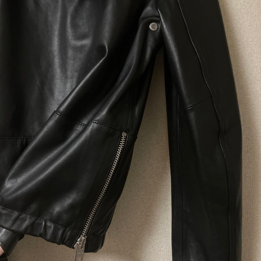 COACH ラムレザー トレーナー フード パーカー ダブルジップ サイドジップ