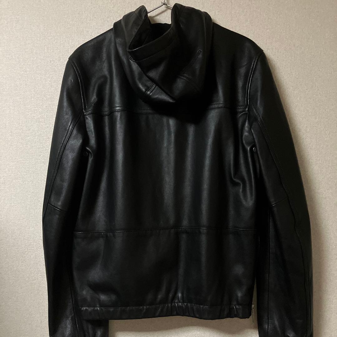 COACH ラムレザー トレーナー フード パーカー ダブルジップ サイドジップ