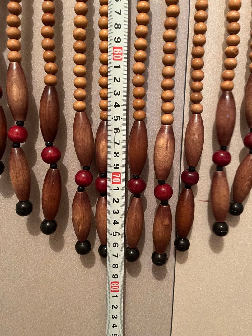 木製ビーズのれん 珠のれん