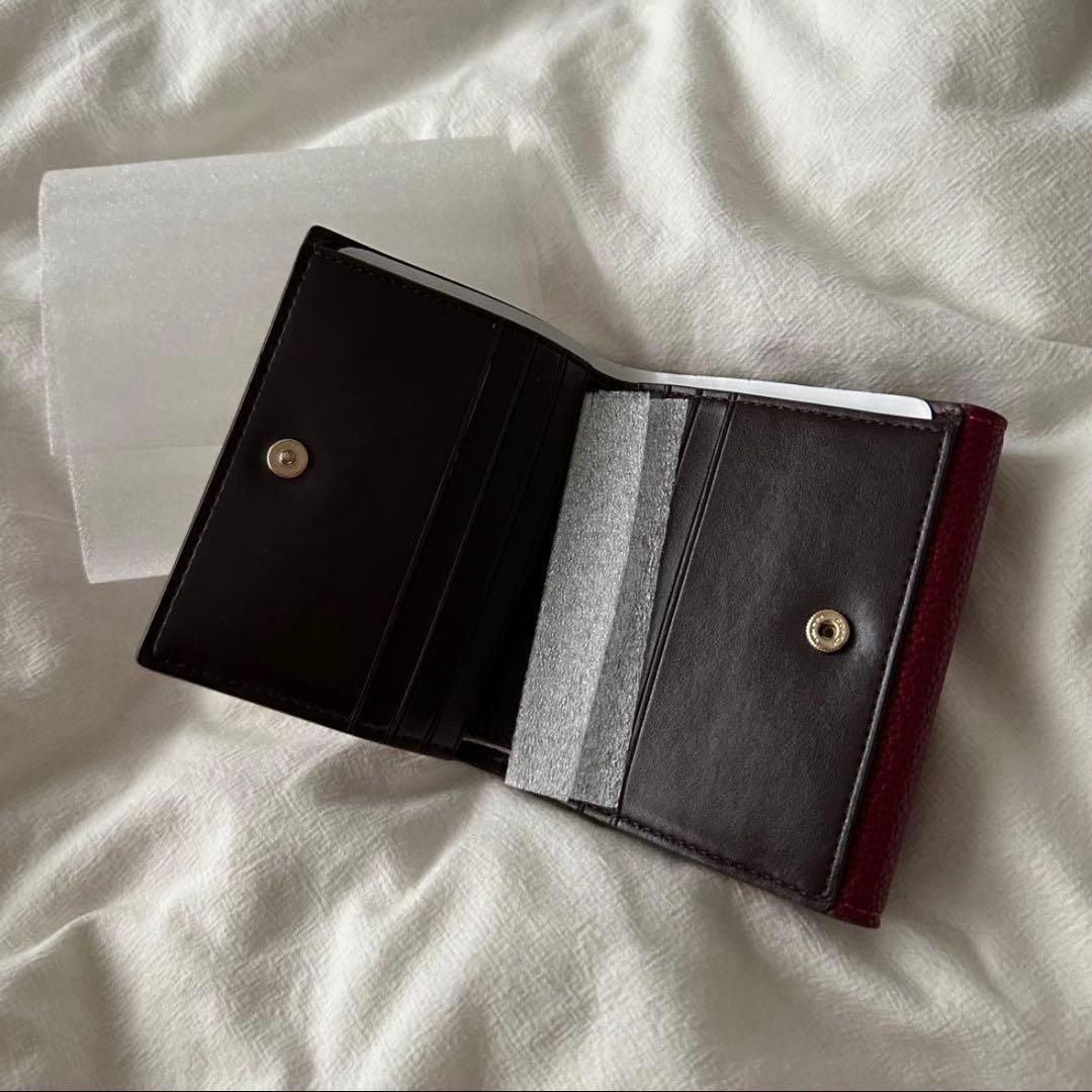 美品 COACH タビー スモール ウォレット レッド 折り財布 シグネチャー