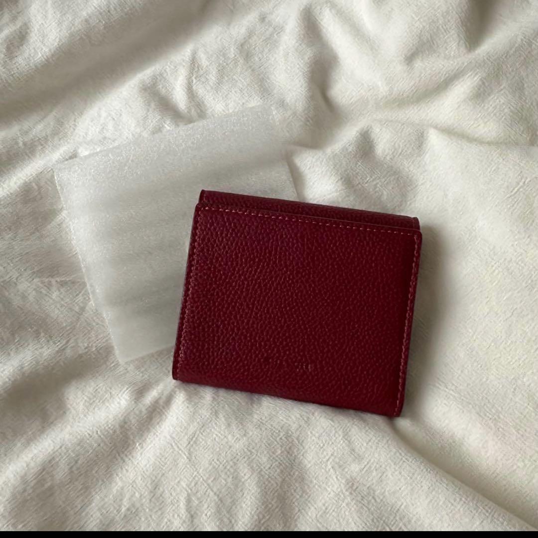 美品 COACH タビー スモール ウォレット レッド 折り財布 シグネチャー