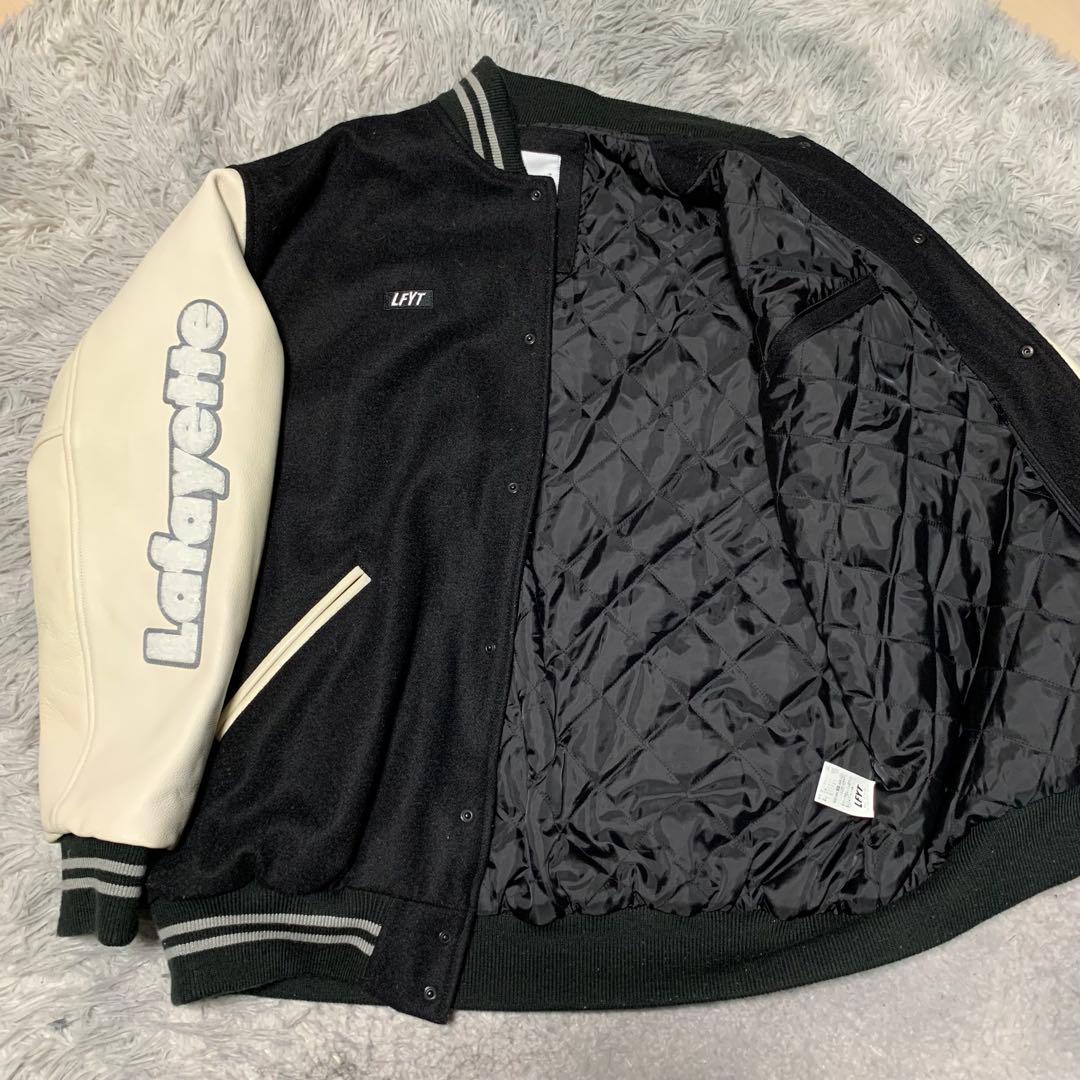 美品 2XL Lafayette ラファイエット スタジャン ブルゾン レザー