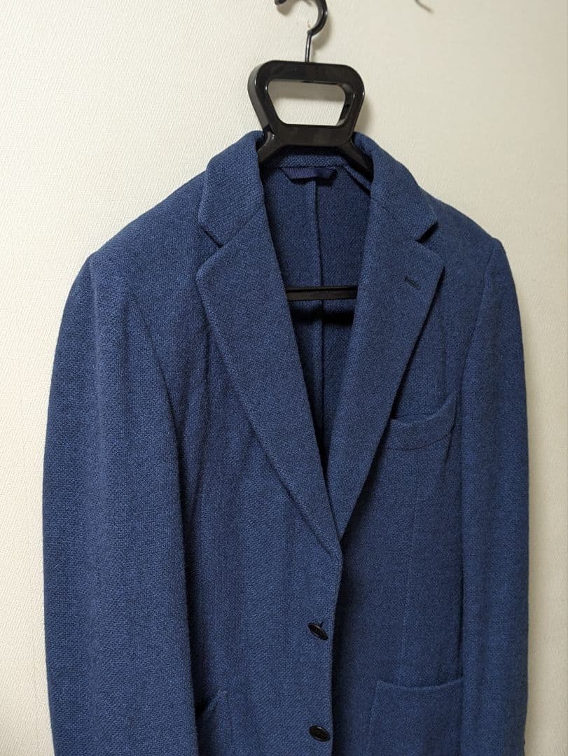 ベルベスト メンズテーラードジャケット ネイビー 46 ロゴ刻印ボタン