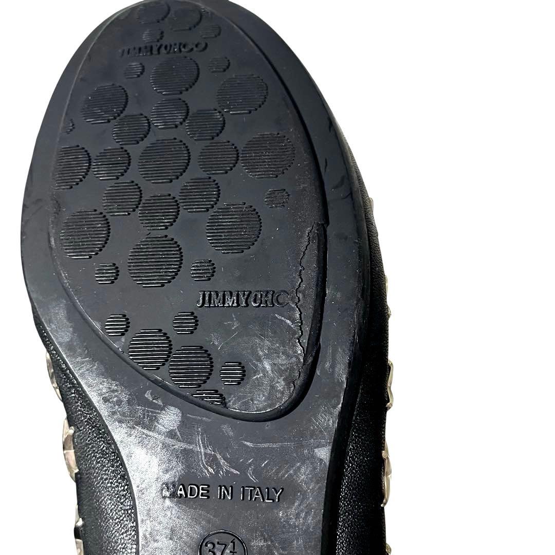 美品 Jimmy Choo ジミーチュウ パンプス フラット スタッズ 23.5