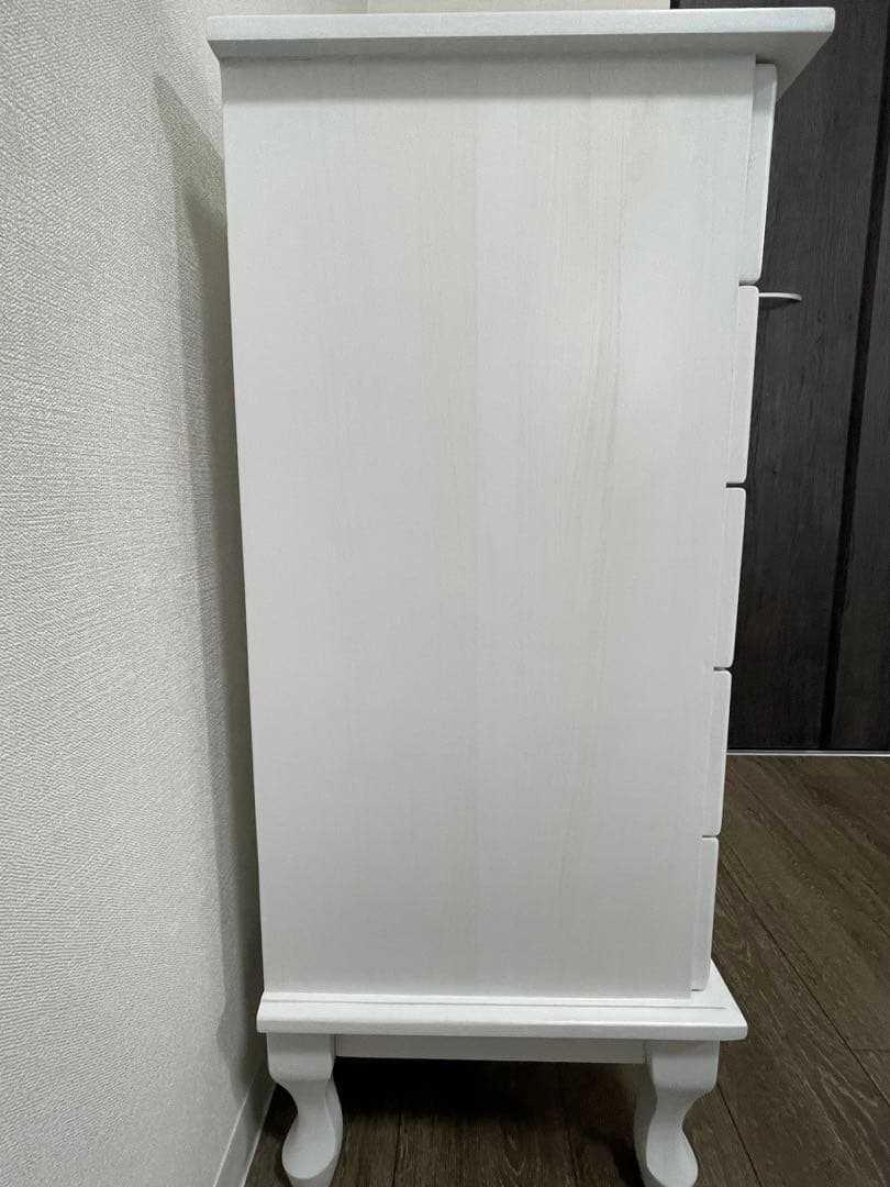 姫系ホワイト5段チェスト