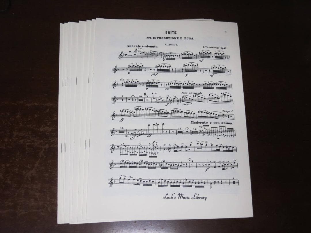 チャイコフスキー　組曲第1番のパート譜セット　Op.43　美品　オケ　スコア