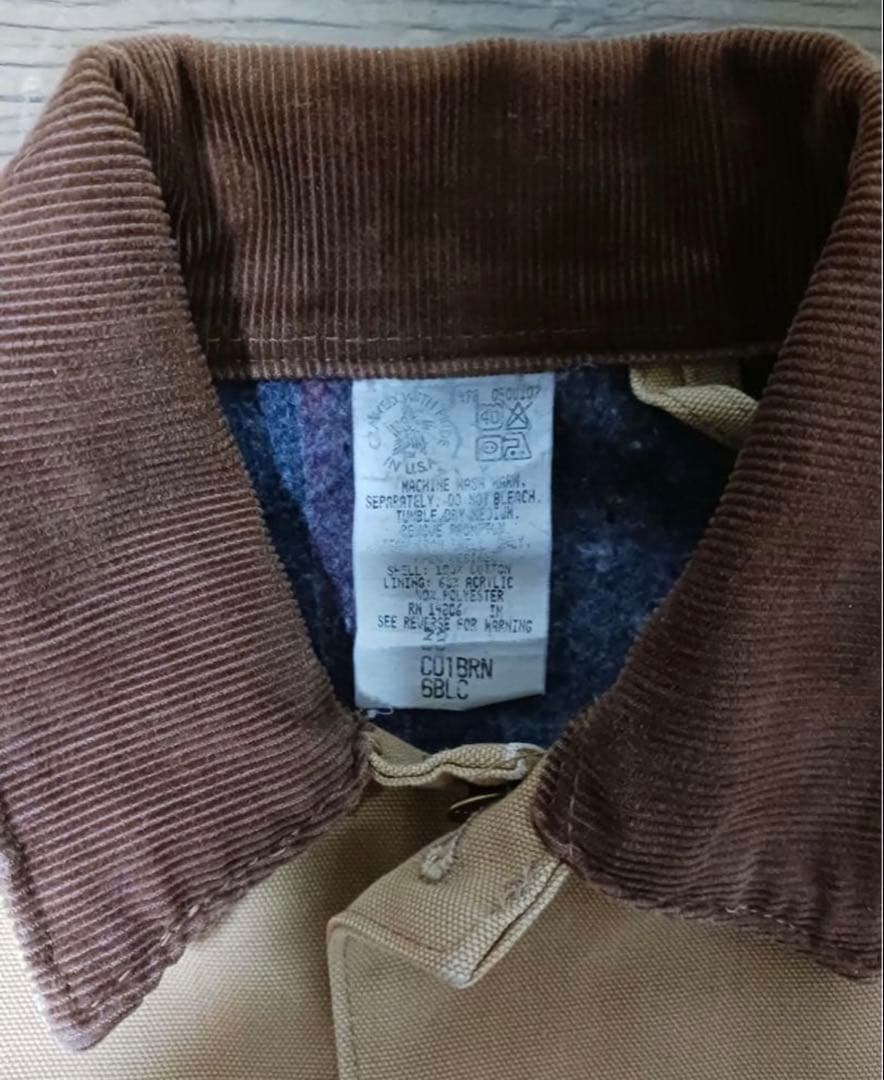 ウ*ル様 Carhartt ミシガンチョアコートUSA GOOD フェード