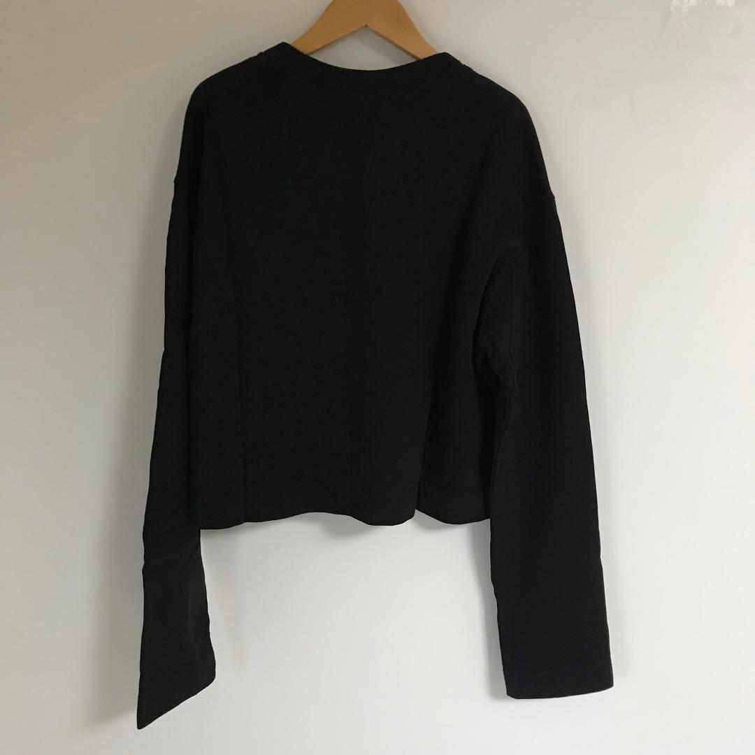 新品 acne アクネ ロゴスウェット ブラック Sサイズ 人気