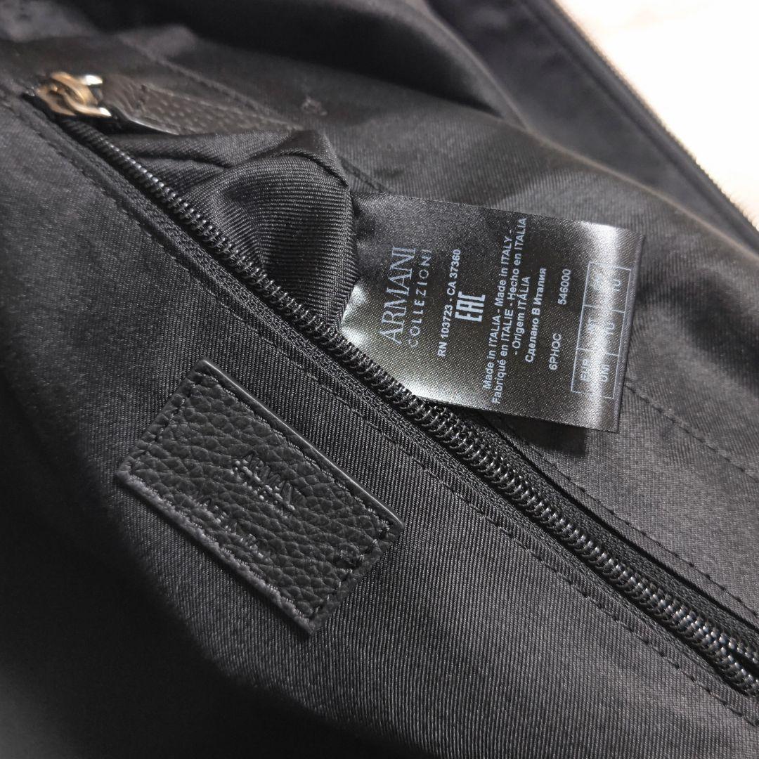 ジョルジオアルマーニARMANIコレツィオーニ黒レザーバックパックリュック