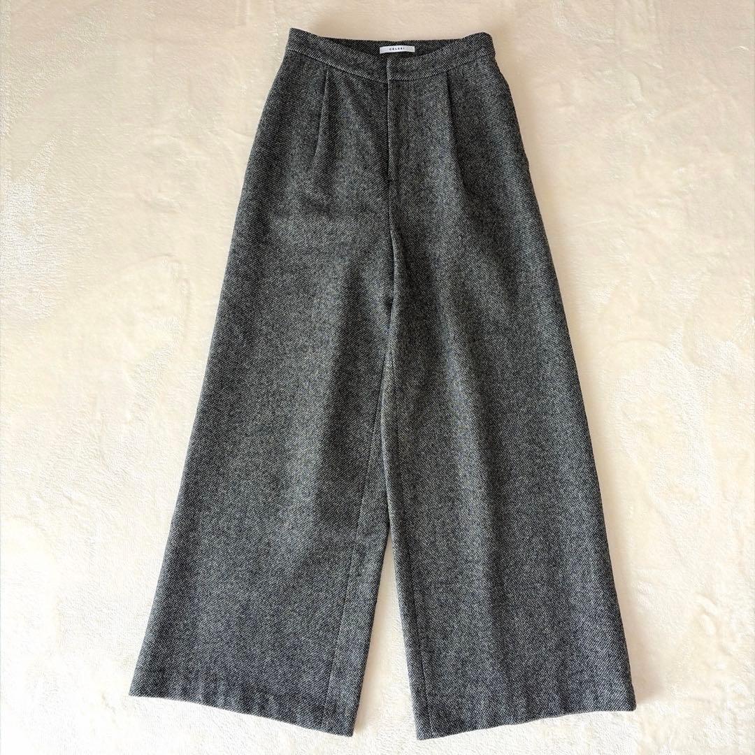 美品★Deuxieme Classe セルリCELERI TWEED パンツ34